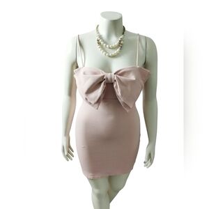 Ruda Womens Big Bow Baddie Coquette Soft Girl Romantic Mini Dress Size M Kawaii